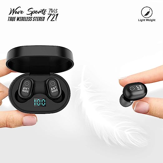 ANT AUDIO Wave Sports 721 Truly Wireless Bluetooth in Ear Earphone with Mic (Black) ANT AUDIO Wave Sports 721 Truly Wireless Bluetooth in Ear Earphone with Mic (Black)